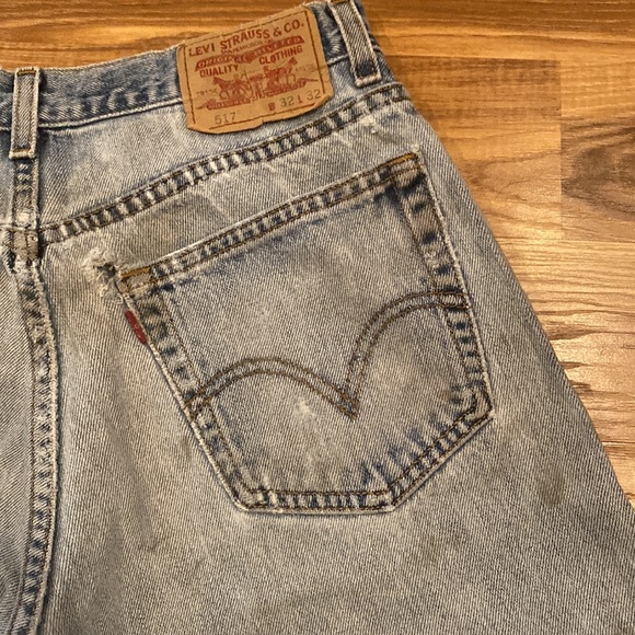 Levi’s 517 Bootcut Worn & Worked-in Distressed Jeans Mens size 32 x 32 - Picture 15 of 16